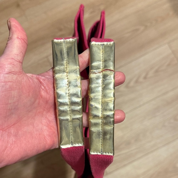 Rare Pink Canvas Tory Burch Tote Bag with Gold Accents - Picture 5 of 16